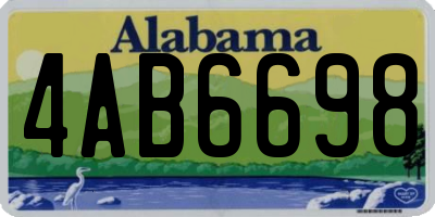 AL license plate 4AB6698