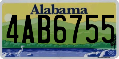 AL license plate 4AB6755