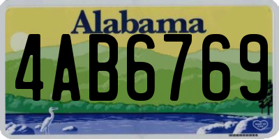 AL license plate 4AB6769