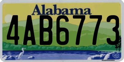 AL license plate 4AB6773