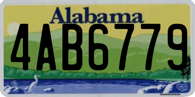 AL license plate 4AB6779