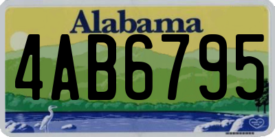 AL license plate 4AB6795