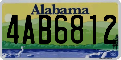 AL license plate 4AB6812