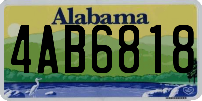 AL license plate 4AB6818