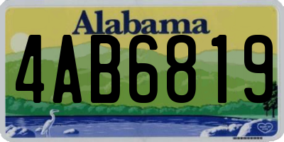 AL license plate 4AB6819