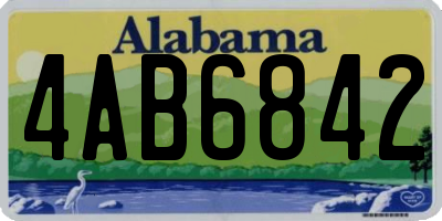 AL license plate 4AB6842