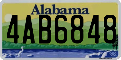 AL license plate 4AB6848