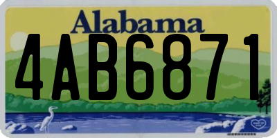 AL license plate 4AB6871