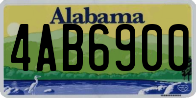 AL license plate 4AB6900
