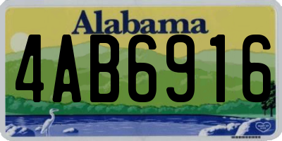 AL license plate 4AB6916