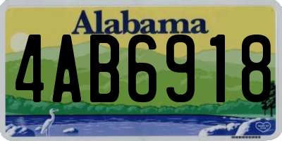 AL license plate 4AB6918