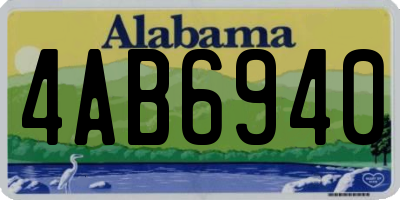AL license plate 4AB6940