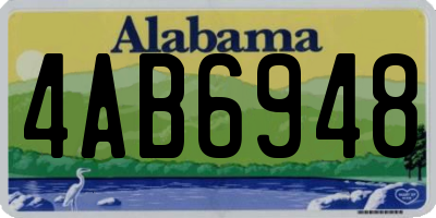 AL license plate 4AB6948