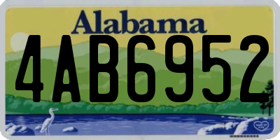 AL license plate 4AB6952