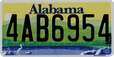 AL license plate 4AB6954