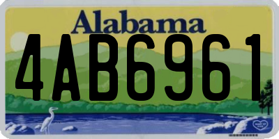 AL license plate 4AB6961