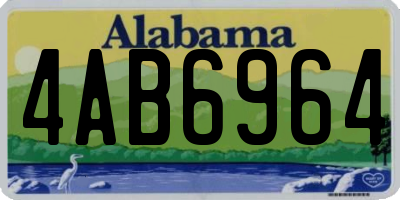 AL license plate 4AB6964