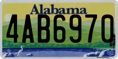 AL license plate 4AB6970
