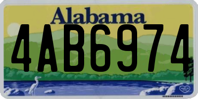 AL license plate 4AB6974