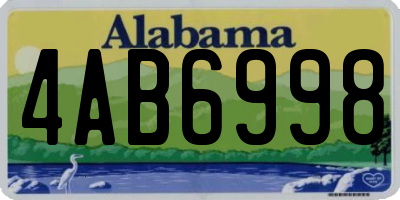 AL license plate 4AB6998