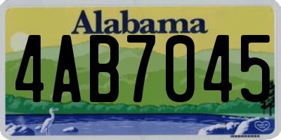 AL license plate 4AB7045