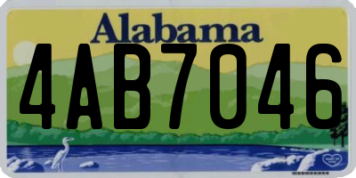 AL license plate 4AB7046