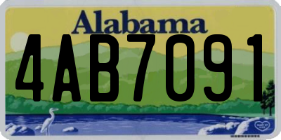 AL license plate 4AB7091