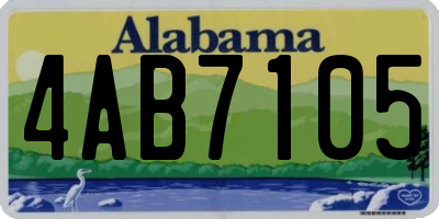AL license plate 4AB7105