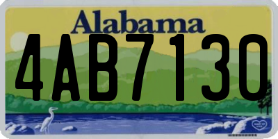 AL license plate 4AB7130
