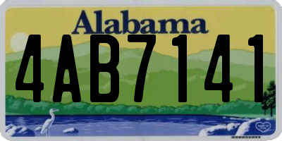 AL license plate 4AB7141