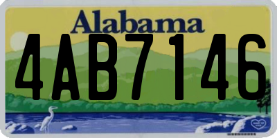 AL license plate 4AB7146