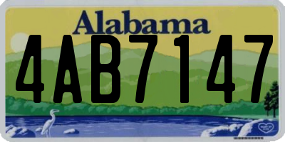 AL license plate 4AB7147