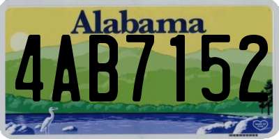 AL license plate 4AB7152