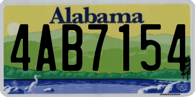 AL license plate 4AB7154
