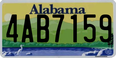 AL license plate 4AB7159