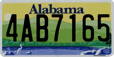AL license plate 4AB7165
