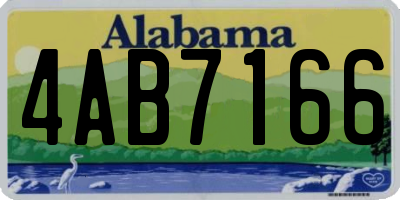 AL license plate 4AB7166