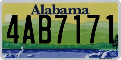 AL license plate 4AB7171