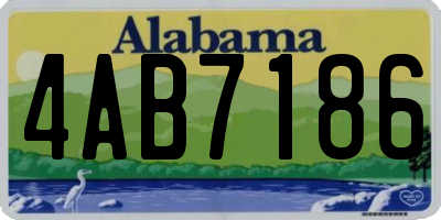 AL license plate 4AB7186