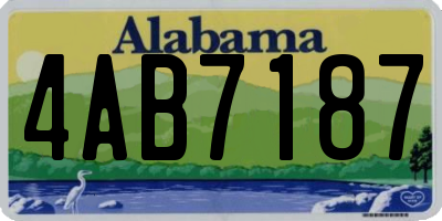 AL license plate 4AB7187