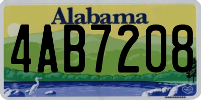 AL license plate 4AB7208