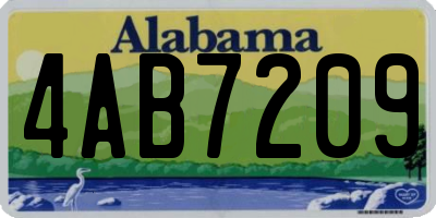 AL license plate 4AB7209