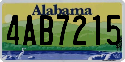 AL license plate 4AB7215