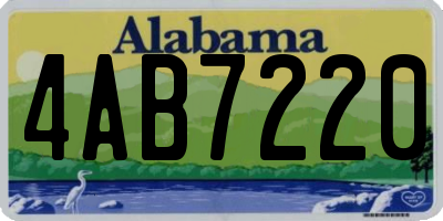 AL license plate 4AB7220