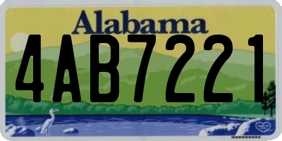 AL license plate 4AB7221