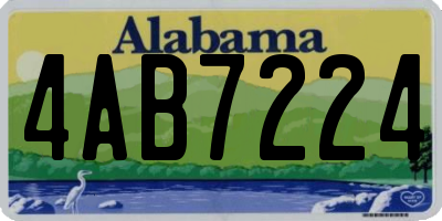 AL license plate 4AB7224
