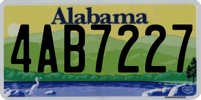 AL license plate 4AB7227