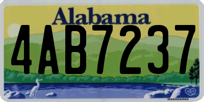 AL license plate 4AB7237