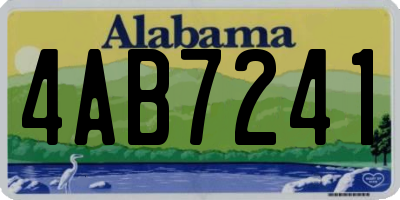 AL license plate 4AB7241