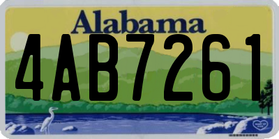 AL license plate 4AB7261